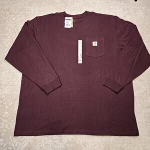 Carhartt Men's Long Sleeve Shirt Original Fit Heavyweight Pocket Size 2XL - NWT
